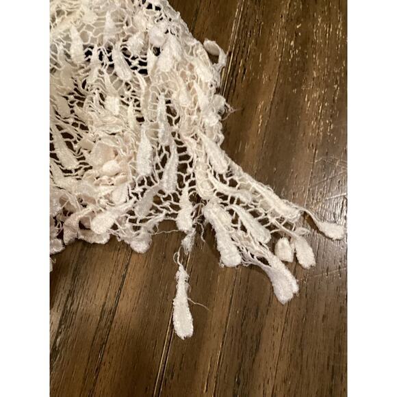 Vintage Cachet by Bari Protas Fringe Lace crochet Short Sleeve flapper Dress 5/6 - Picture 3 of 12